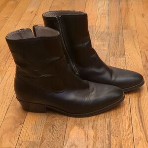 Men's Black Leather Ankle Boots